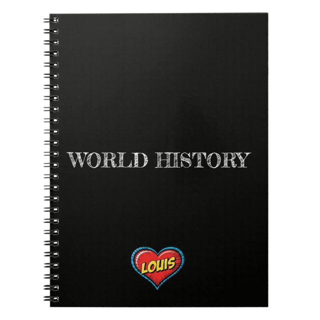 Caderno Espiral Louis Heart Black (Frente)
