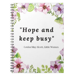 Caderno Espiral Louisa May Alcott, Pequenas Mulheres Citam