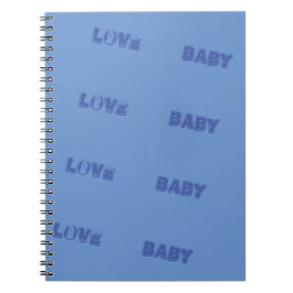 CADERNO ESPIRAL LOVE_BABY_MODERN_MEDIUM BLUE_SO_CUTE_NOTE BOOK