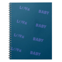 CADERNO ESPIRAL LOVE_BABY_MODERN_OCEAN BLUE_SO_CUTE_NOTE BOOK