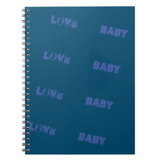 CADERNO ESPIRAL LOVE_BABY_MODERN_OCEAN BLUE_SO_CUTE_NOTE BOOK