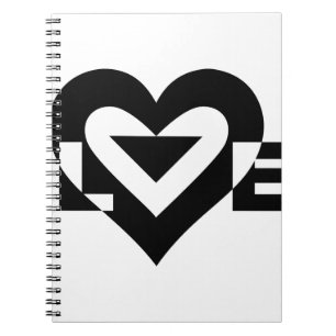 Caderno Espiral Love Black Graphic