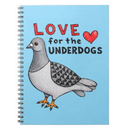 Caderno Espiral Love for the Underdogs – Spiralbuch mit Taube