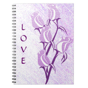 Caderno Espiral Love Purple Rosa