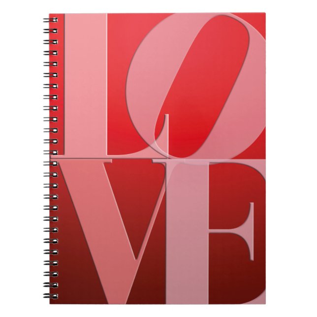 Caderno Espiral Love Romance Red Pink (Frente)