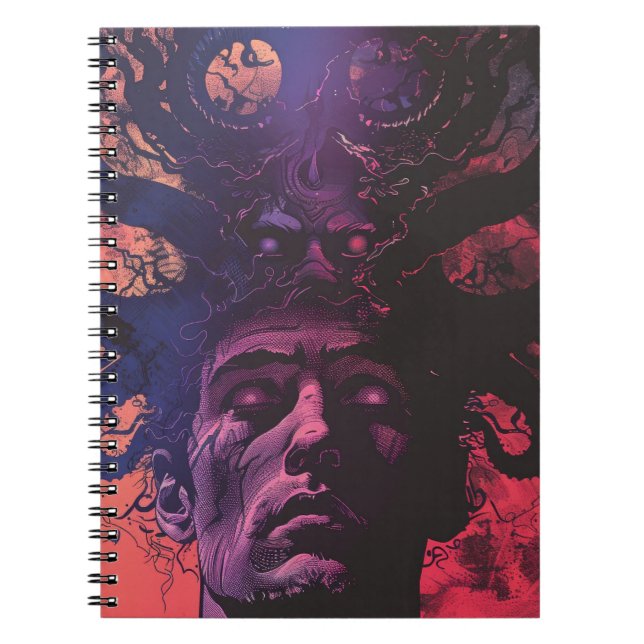 Caderno Espiral Lovecraftian Dark Fantasy (Frente)