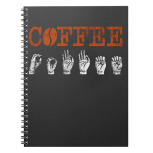 Caderno Espiral Lover de Café do Intérprete de Linguagem de Sina