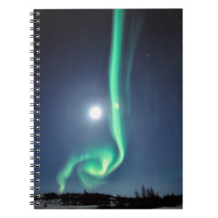 Caderno Espiral Lua cheia com Aurora Yellowfaca Canadá