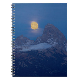 Caderno Espiral Lua Cheia Nascente Grand Teton Driggs, Idaho