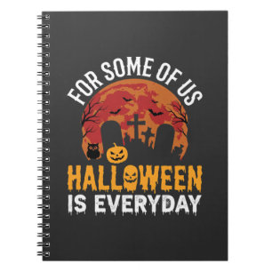 Caderno Espiral Lua de Cemitério Assustador de Todos os Dias no Ha