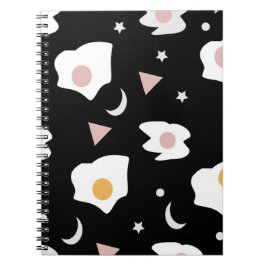 Caderno Espiral Lua de Jantar de Ovo Padrão Confete