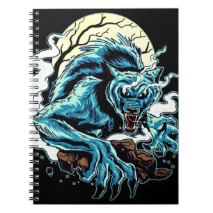 Caderno Espiral Lua de lobisomem