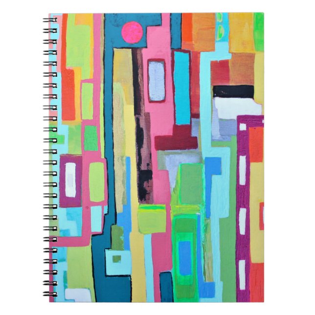Caderno Espiral Lua sobre o notebook Miami (Frente)