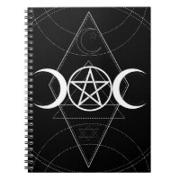 Lua Tripla Geometria do Pentagrama Wicca Bruxa