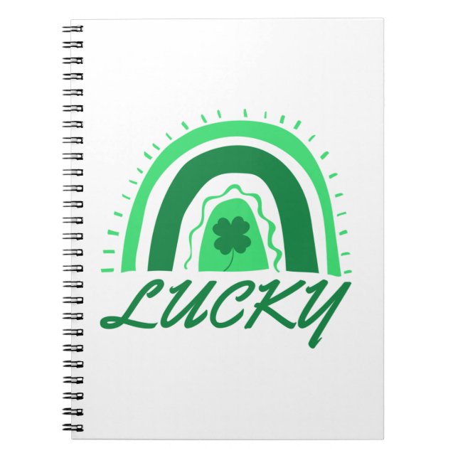 Caderno Espiral Lucky Shamrock Rainbow (Frente)