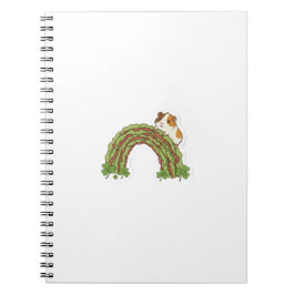 Caderno Espiral Lucky Snack Finder Guinea Pig St.Patrick's Day