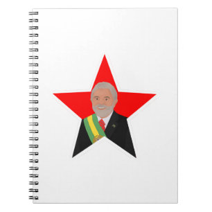 Caderno Espiral Lula Red Star