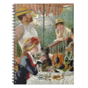 Caderno Espiral Luncheon do Partido Barco Vintage Renoir