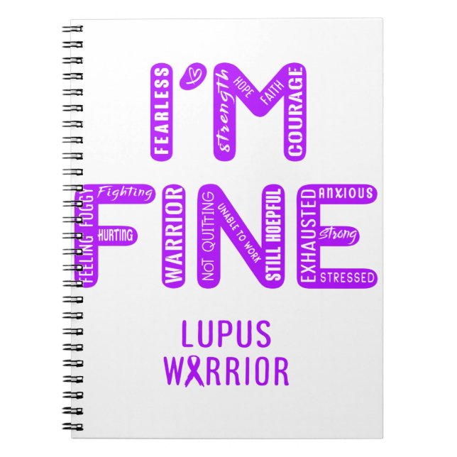 Caderno Espiral Lupus Warrior - ESTOU BEM (Frente)