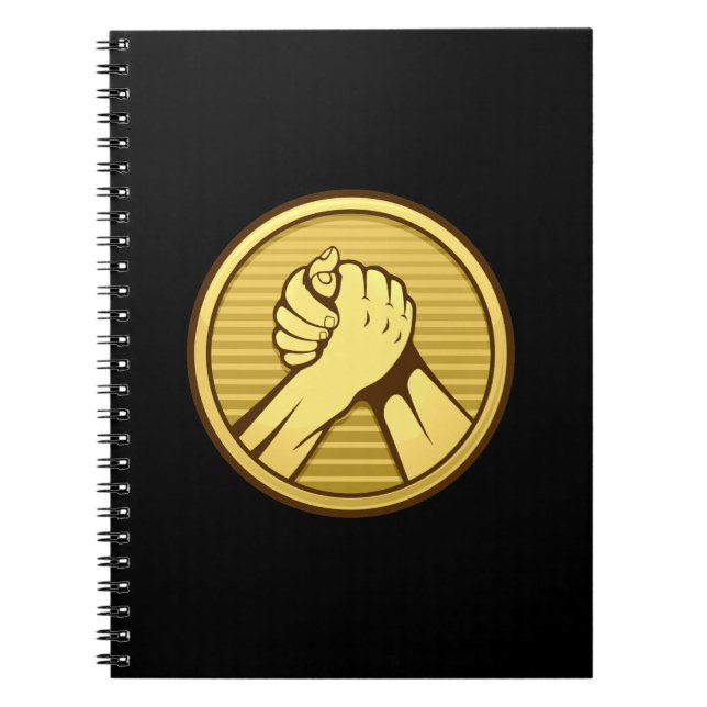 Caderno Espiral Luta do braço Dourada (Frente)