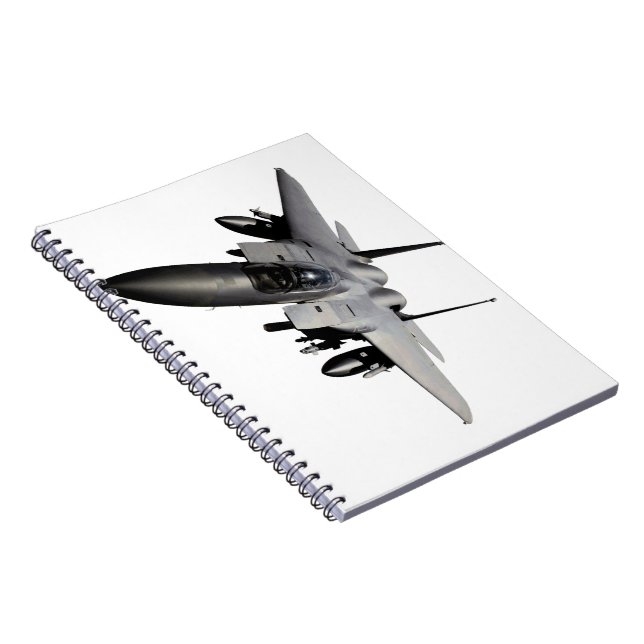 Caderno Espiral Lutador de jato de F-15 Eagle (Lado Direito)