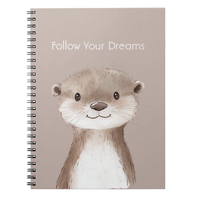 Caderno Espiral Lutra Seguir Seus Sonhos (Frente)