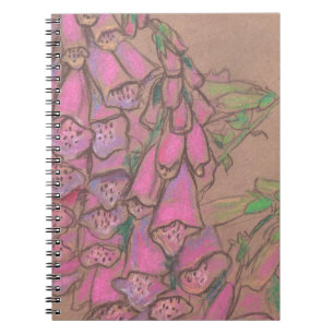 Caderno Espiral Luvas, pastéis macios, esboço de vida, flor de v