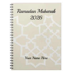 Caderno Espiral Luxo Creme Branco Texturizado