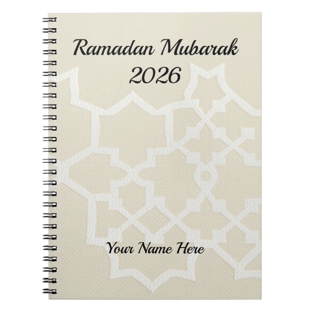 Caderno Espiral Luxo Creme Branco Texturizado (Frente)