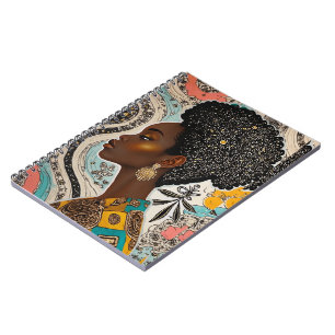 Caderno Espiral Luxo sofisticado africano, asiático, caribenho