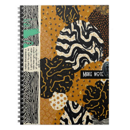 Caderno Espiral Luxo Sofisticado Africano Asiático Caribenho
