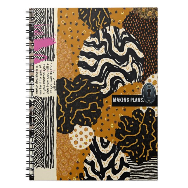 Caderno Espiral Luxo Sofisticado Africano Asiático Caribenho (Frente)