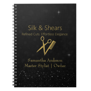 Caderno Espiral Luxury Hair Studio com Glitter -