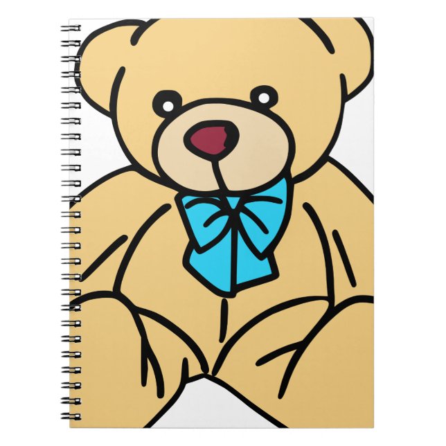 Caderno Espiral Luz - urso de ursinho tradicional marrom (Frente)