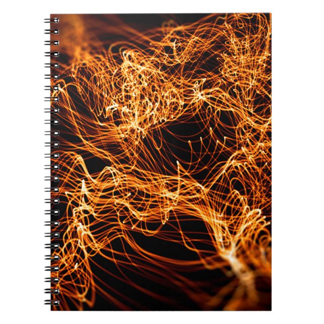 Caderno Espiral Luzes abstrato (Frente)