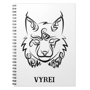 Caderno Espiral Lynx Tribal Preto e Branco