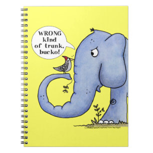 Caderno Espiral Má compreensão do elefante e do pica-pau