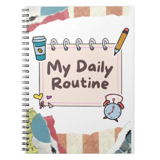 Caderno Espiral ma routine quotidienne Cahier à spirales