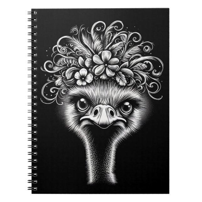 Caderno Espiral "Mable the Ostrich" Artistic Spiral Notebook (Frente)