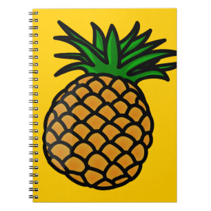 Caderno Espiral maçã-25251 PINEAPPLE DE CARTÃO, FRUI DELICIOSA