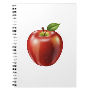 Caderno Espiral Maçã vermelha fresca