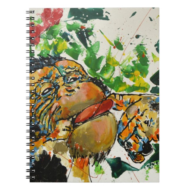 Caderno Espiral Macaco - cavalheiro (Frente)