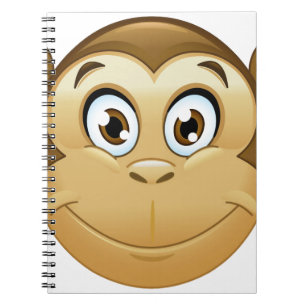 Caderno Espiral macaco emoji