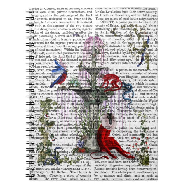 Caderno Espiral Macaco Escarlet 2 (Frente)