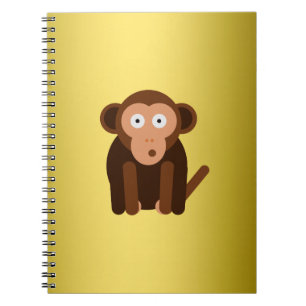 Caderno Espiral Macaco fofinho personalizado