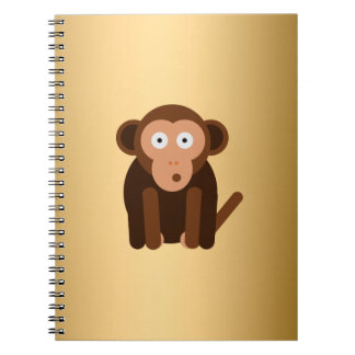 Caderno Espiral Macaco fofo personalizado