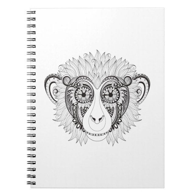 Caderno Espiral Macaco inspirado (Frente)