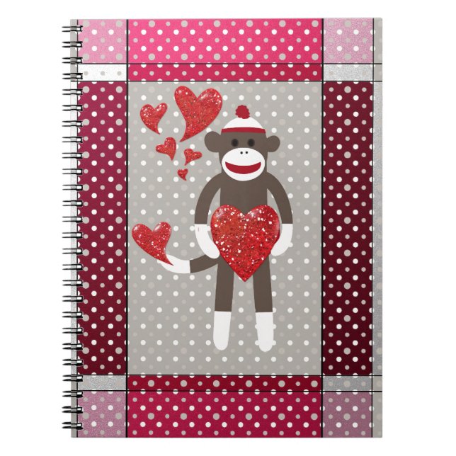 Caderno Espiral Macaco no amor (Frente)
