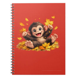 Caderno Espiral Macaco Sorridente com Olhos Grandes Tropical Diver