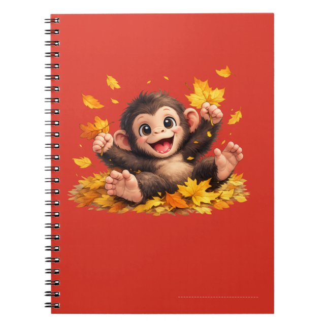 Caderno Espiral Macaco Sorridente com Olhos Grandes Tropical Diver (Frente)